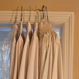 Assorted White Dress Shirts 17-17.5/34/35 (Madison and Van Heusen)